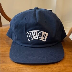 NWT RVCA Embroidered Navy Baseball Cap